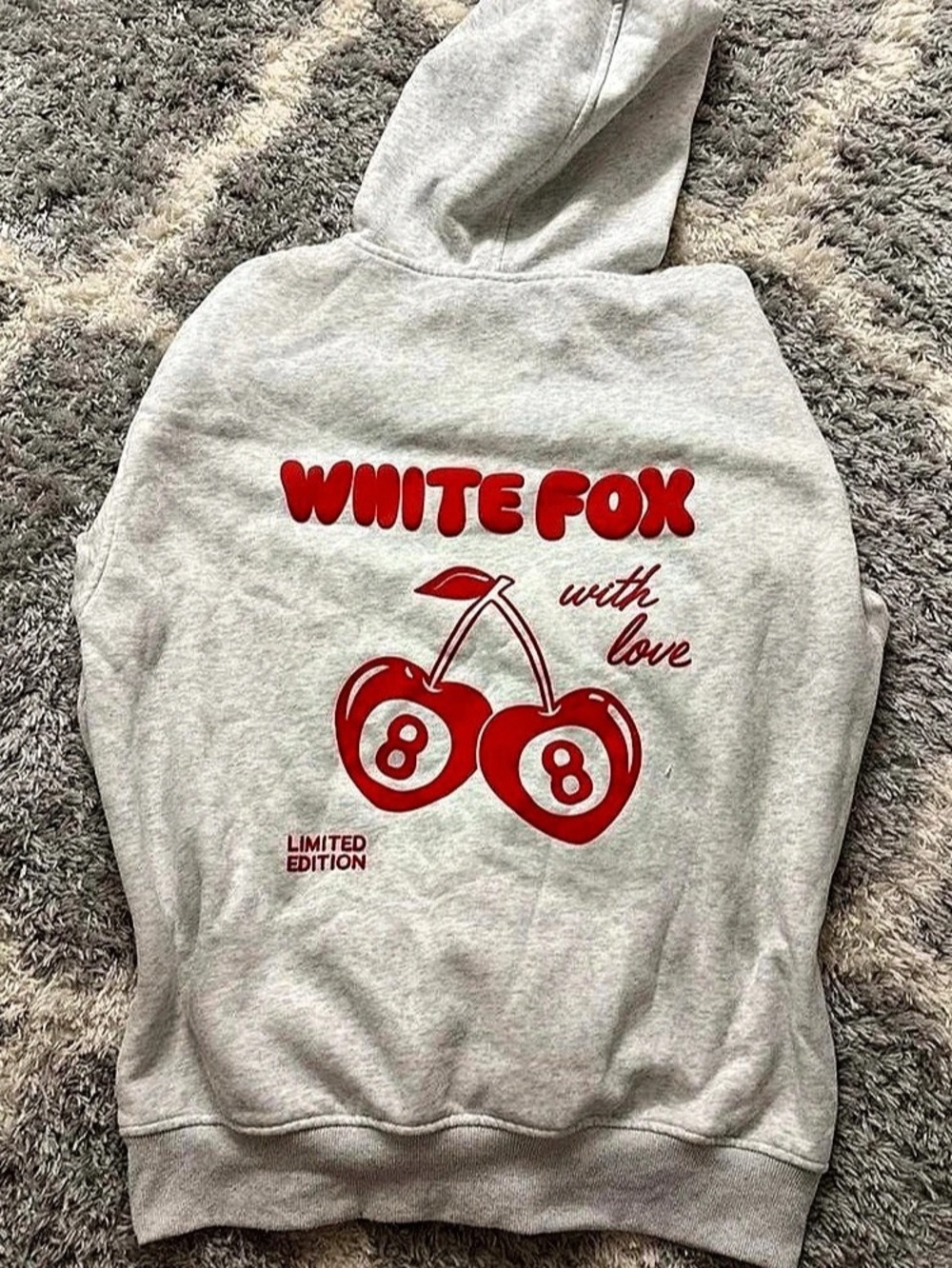 White Fox Boutique With Love Limited Edition 8 Ball Cherry Hoodie 8 Ball Cherry